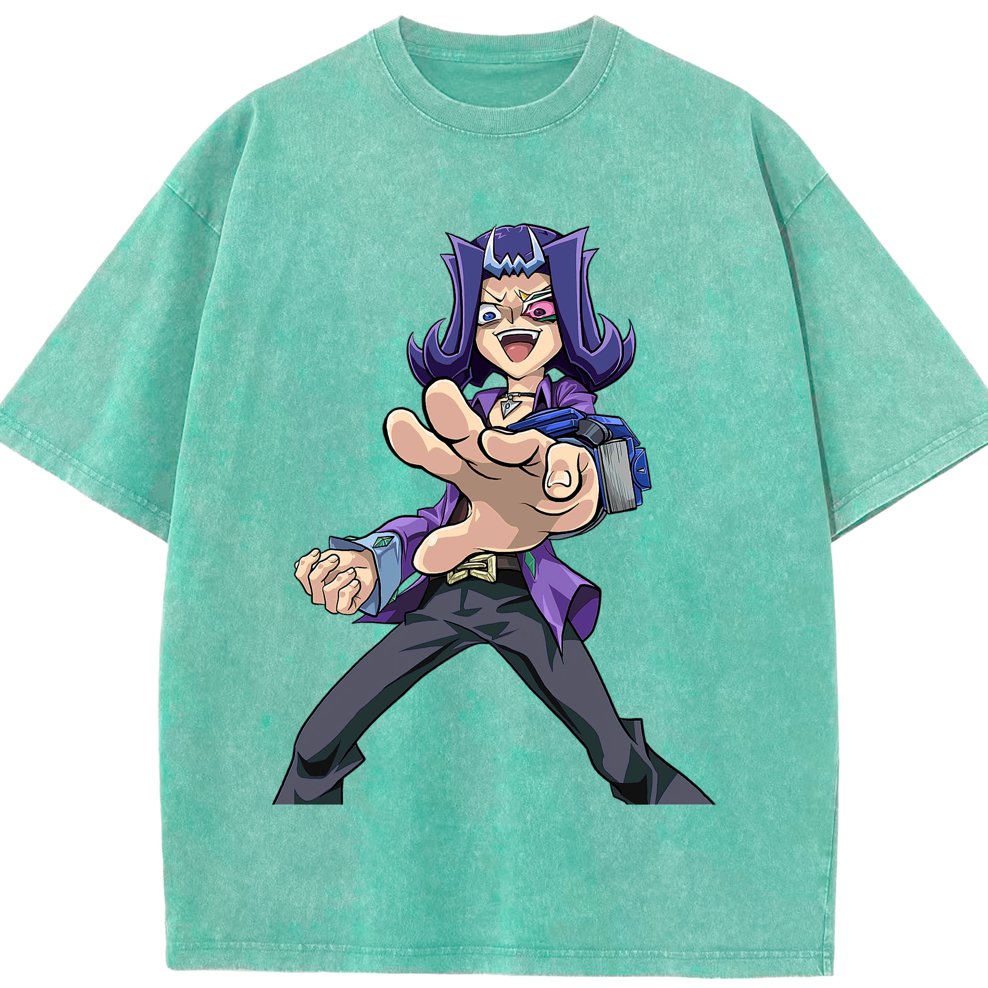 （画像用） 遊☆戯☆王 Yu-Gi-Oh! 綿100% ヴィンテージ風 半袖Tシャツ（フロントプリント）